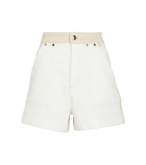 High-rise denim canvas shorts | Chloé