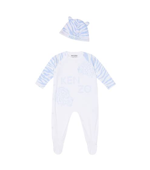 Baby cotton onesie and hat set | Kenzo Kids