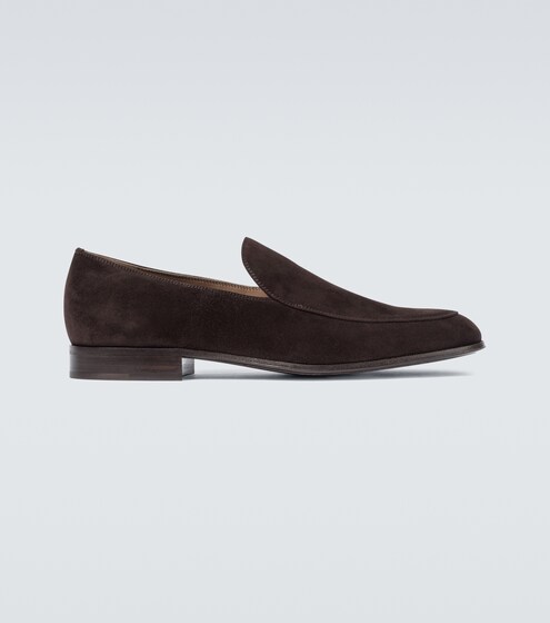 designer suede loafers