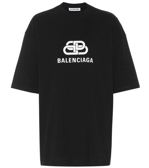 T-shirt oversize in cotone con logo | Balenciaga