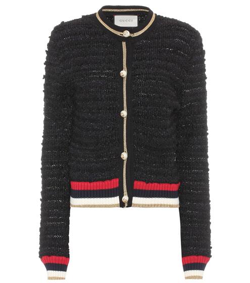 Cotton-blend tweed cardigan | Gucci