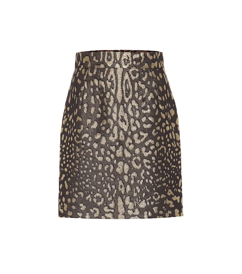 Leopard-print brocade miniskirt | Dolce & Gabbana