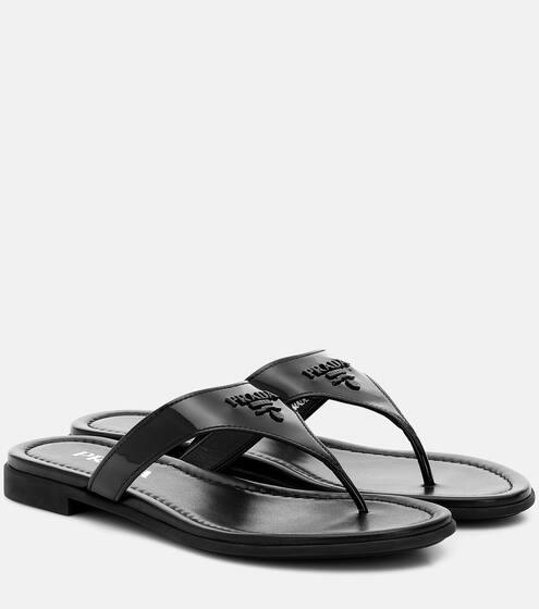 Patent-leather sandals | Prada