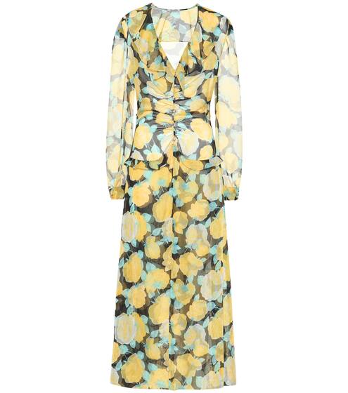 Floral georgette maxi dress | Miu Miu