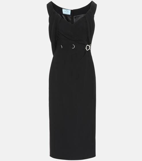 Embellished crêpe dress | Prada