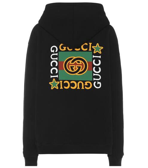 Printed cotton hoodie | Gucci