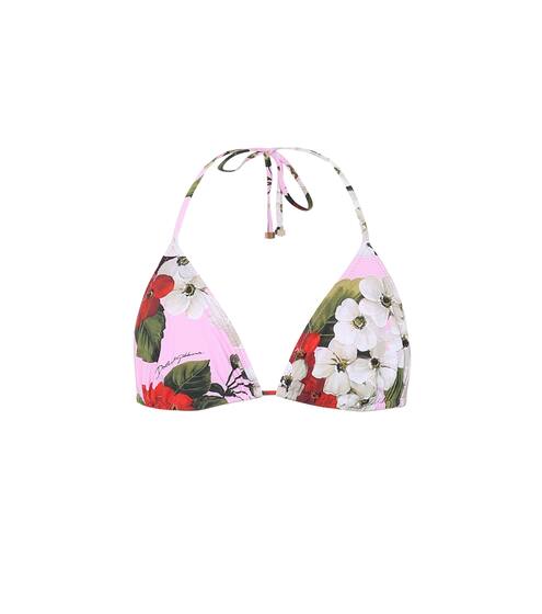 Floral triangle bikini top | Dolce & Gabbana