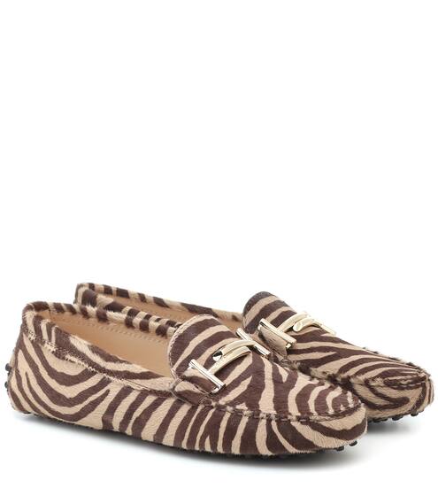 Gommino Double T calf-hair loafers | Tod's