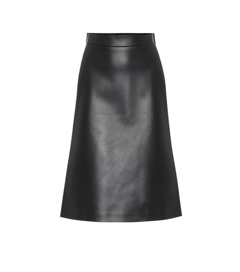 Leather A-line skirt | Prada
