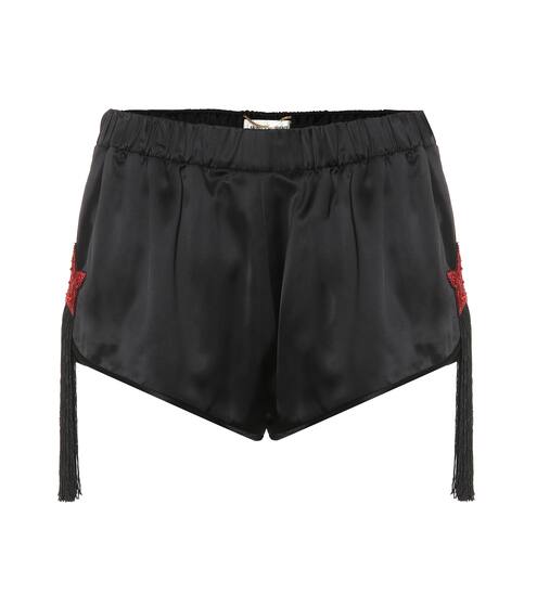 Embellished satin shorts | Saint Laurent