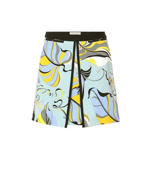 Printed stretch knit miniskirt | Emilio Pucci