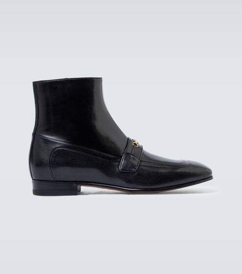 Ankle Boots Horsebit aus Leder | Gucci