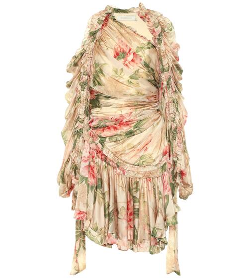 Espionage floral silk minidress | Zimmermann