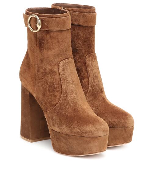 Ankle Boots aus Veloursleder | Gianvito Rossi