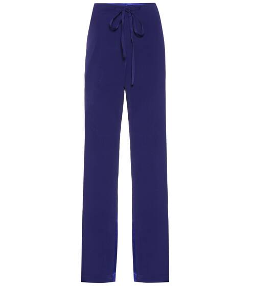 Crêpe and satin wide-leg pants | Haider Ackermann