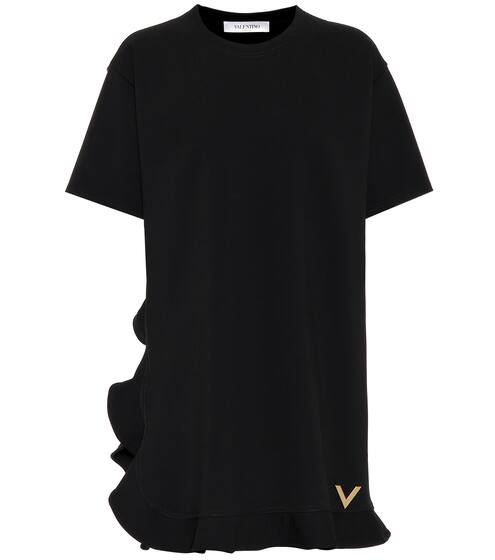 Ruffled stretch knit minidress | Valentino