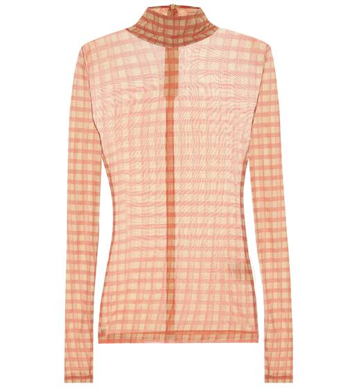 توب من الجيرسيه بمربعات | Acne Studios