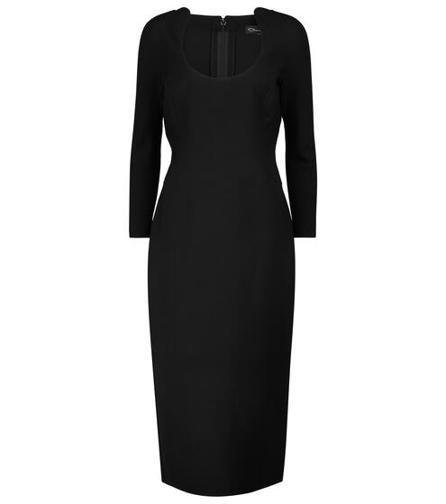 Scoop-neck wool-blend pencil dress | Oscar de la Renta