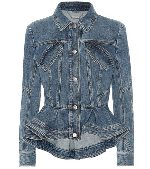 Peplum denim jacket | Alexander McQueen