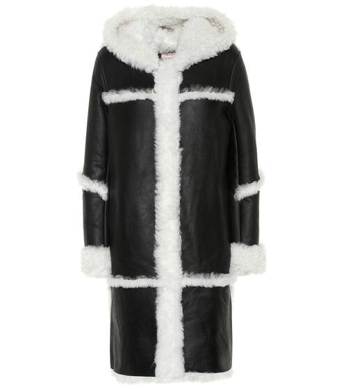 Meteo shearling-trimmed leather coat | Yves Salomon