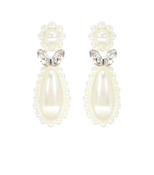 Ohrringe mit Kristallen und Zierperlen | Simone Rocha