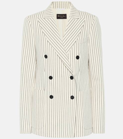Maire pinstripe cotton blazer | Loro Piana