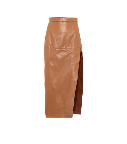 High-rise leather pencil skirt | Zeynep Arçay