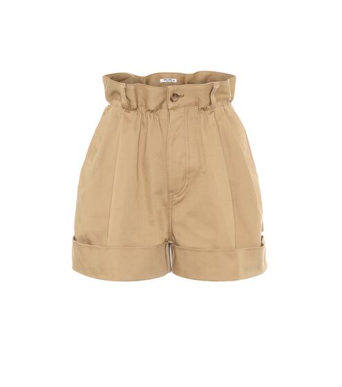 Cotton-twill shorts | Miu Miu