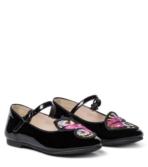 Butterfly patent leather ballet flats | Sophia Webster Mini