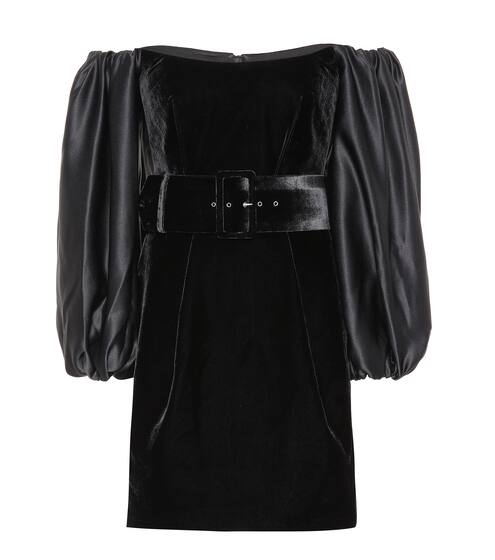 Off-the-shoulder velvet minidress | RASARIO
