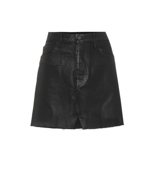 The Milla coated denim miniskirt | Grlfrnd