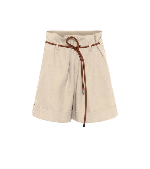 Cotton and linen shorts | Brunello Cucinelli