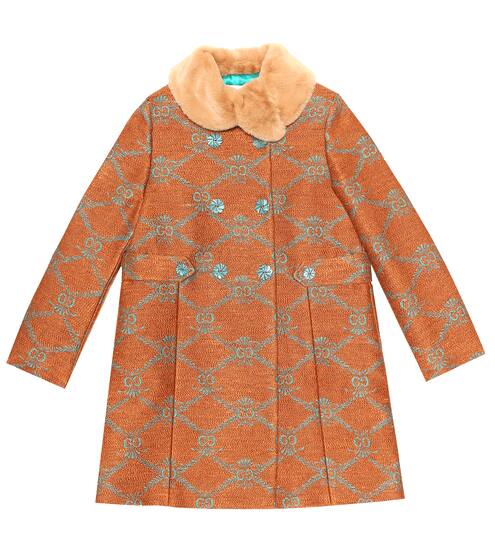 GG jacquard linen-blend coat | Gucci Kids