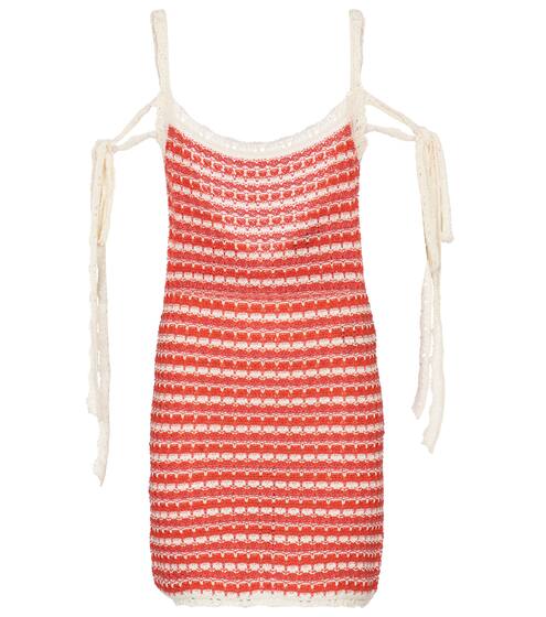 Desert Summer striped cotton minidress | Alanui