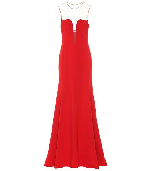 Sleeveless crêpe gown | Stella McCartney