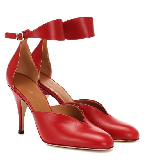 حذاء من الجلد برباط للكاحل | Victoria Beckham