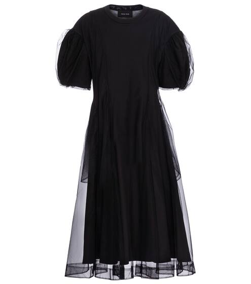 فستان ميدي بطبقة التول | Simone Rocha