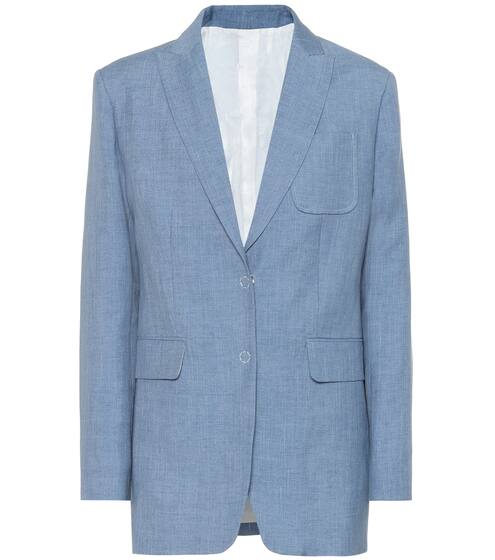 جاكيت بليزر من الحرير والصوف والكتان Hesston | Joseph