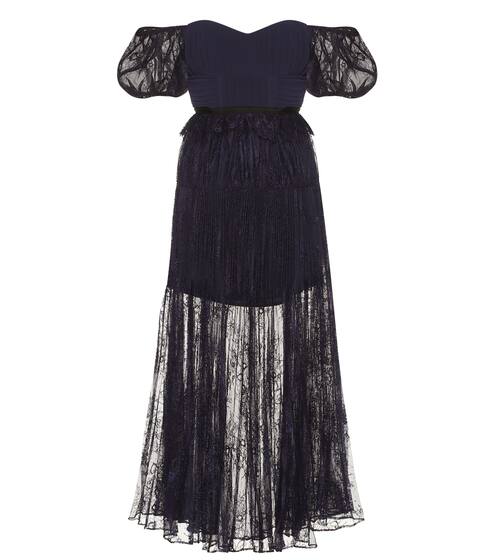 Lace midi dress | Self-Portrait