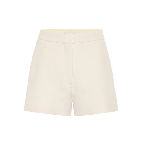 High-rise wool and silk shorts | Valentino