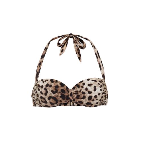 Leopard-print bikini top | Dolce & Gabbana