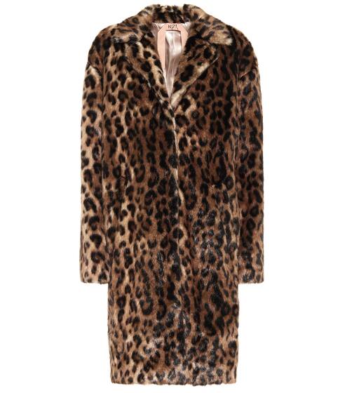 Leopard-print faux fur coat | N°21