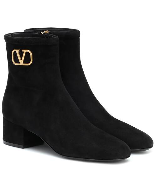 Valentino Garavani VLOGO suede ankle boots | Valentino