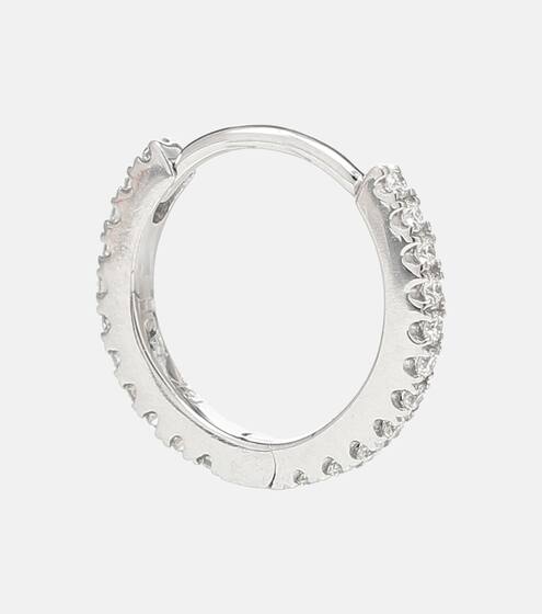 Einzelne Creole Eternity aus 18kt Weißgold mit Diamanten | Maria Tash