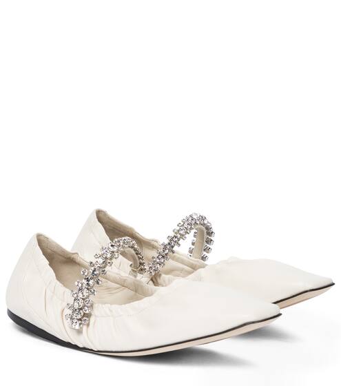 Gai embellished leather ballet flats | Jimmy Choo