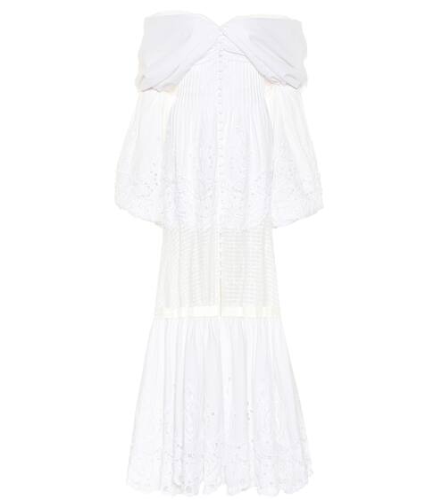 Lace-trimmed poplin gown | Jonathan Simkhai