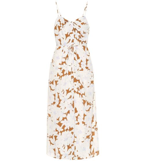 Floral crêpe midi dress | Vince