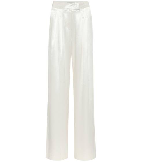 Noel high-rise wide-leg satin pants | Veronica Beard