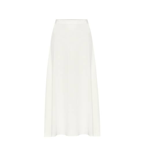 Stretch-crêpe midi skirt | Co