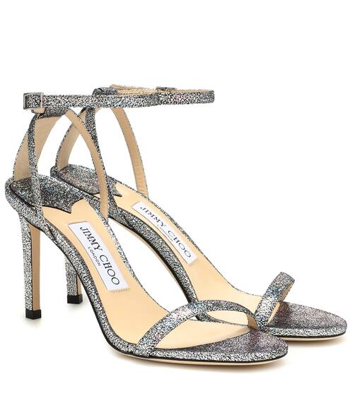 Sandali Minny 85 in pelle metallizzata | Jimmy Choo